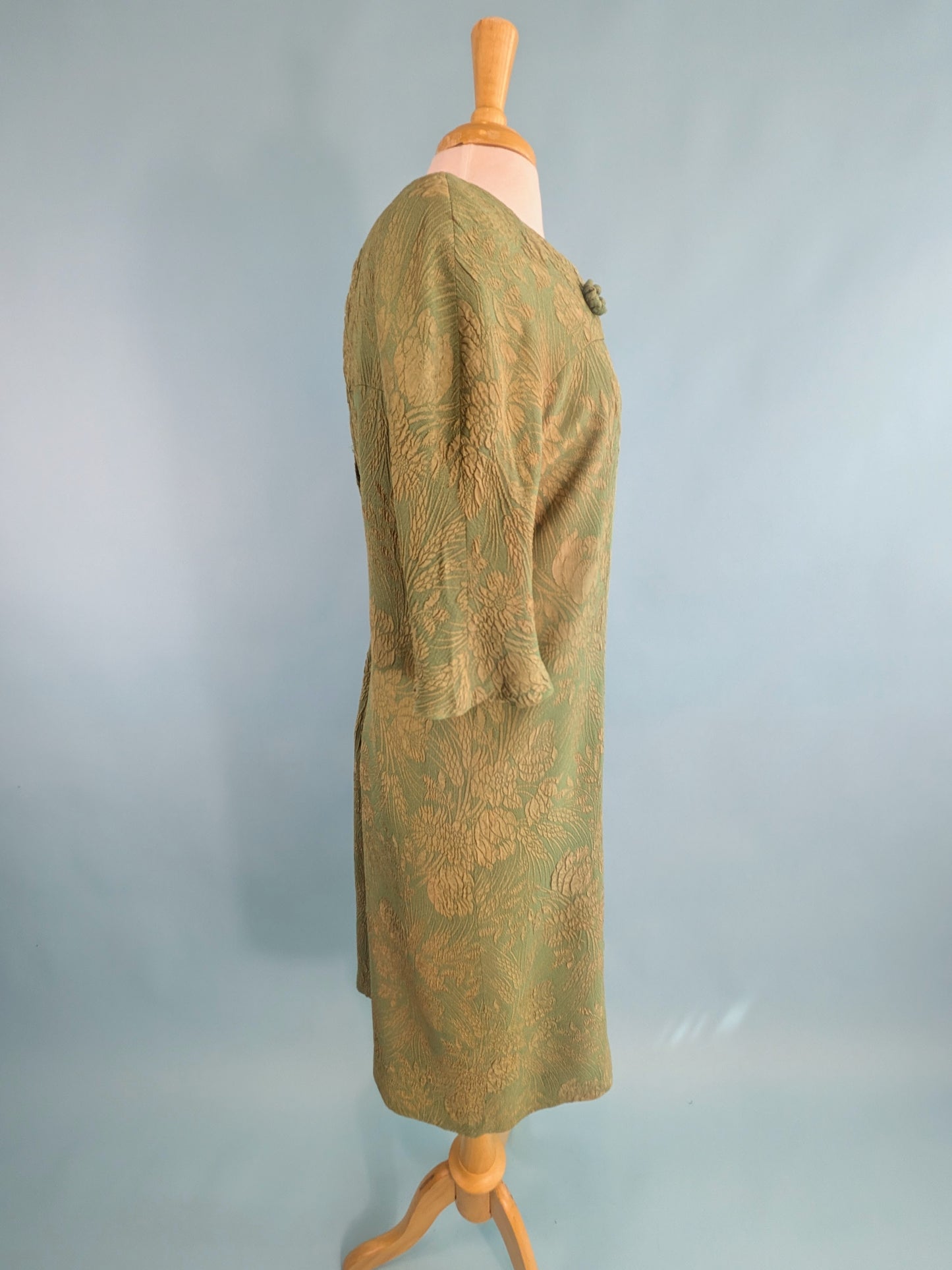Vintage 1960s Renmor Green Shift Dress