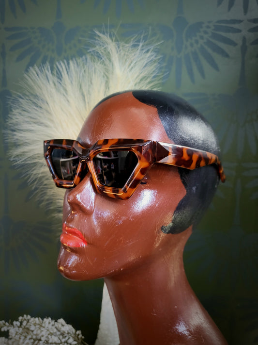 STYLE S003 - Retro Geo Cateye Sunglasses (Leopard)