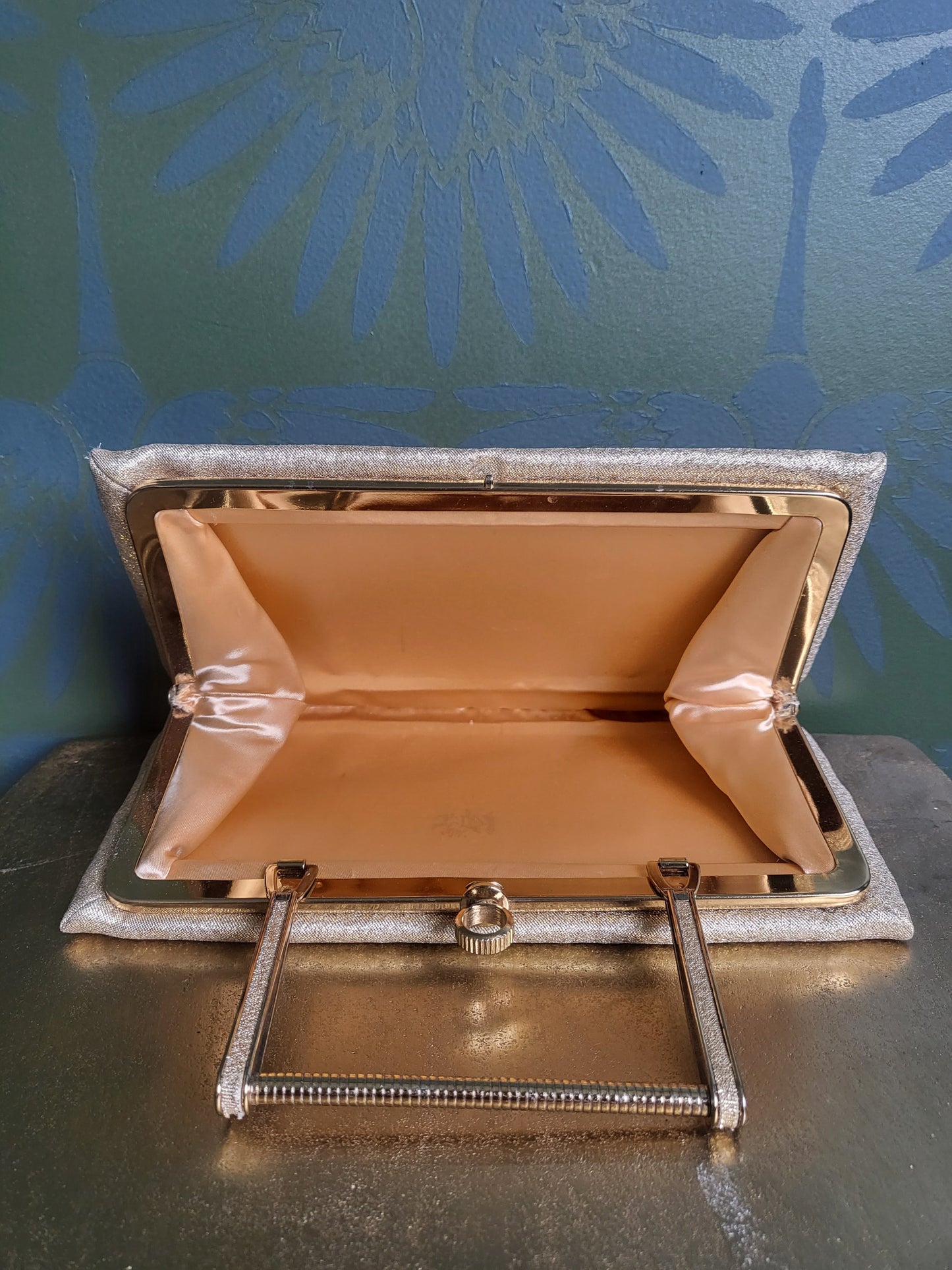 SOLD - Vintage 1950's-1960's "After Five" Gold Lame Evening Clutch