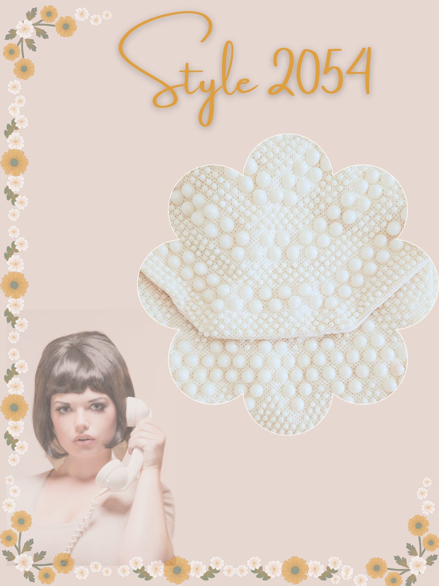 SOLD - Vintage 1960's White Beaded Purse