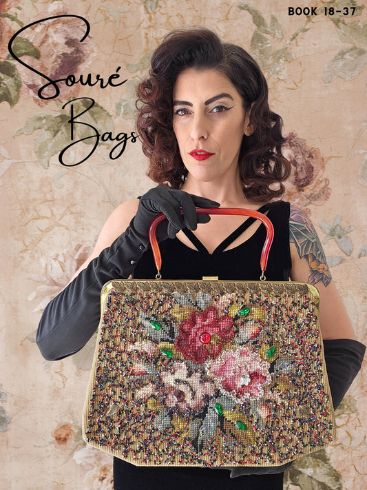 SOLD - Vintage 1940's-1960's "Souré" Embellished Handbag