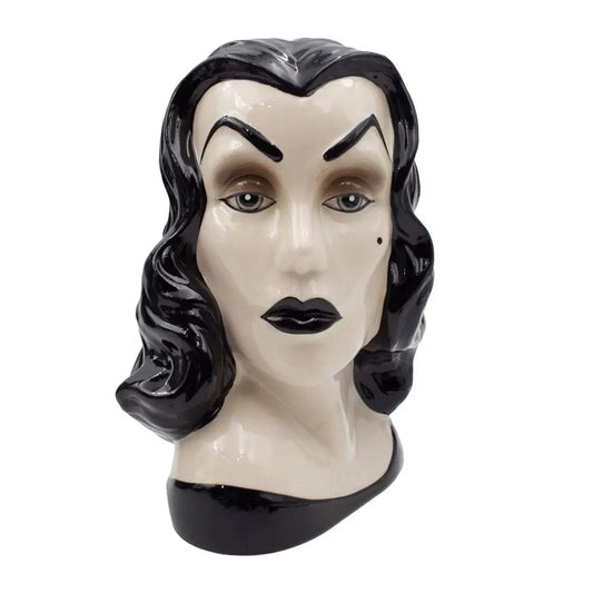 Retro Vampira Head Vase