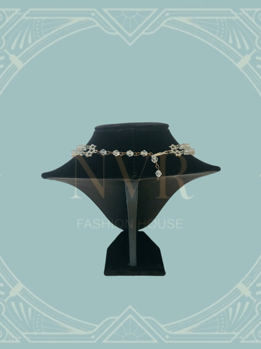 SOLD - Vintage Faux Crystal Bead Double Strand Necklace