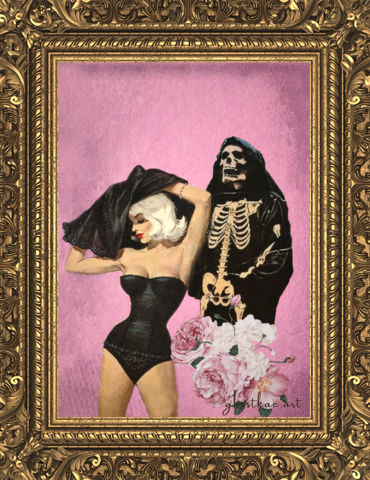 NVR Maiden & Death Pulp Art Postcard X GhostKae Art