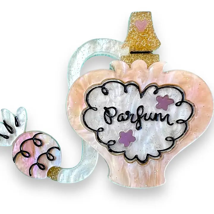 Glamour in A Bottle Brooch -Peach By Asia Ellington X Lipstick & Chrome