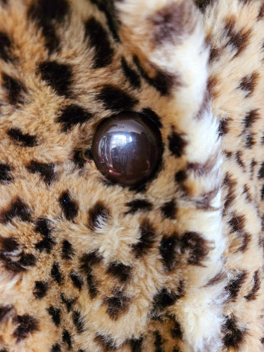 SOLD - Vintage 1990's "KC Collection" Faux Leopard Box Coat