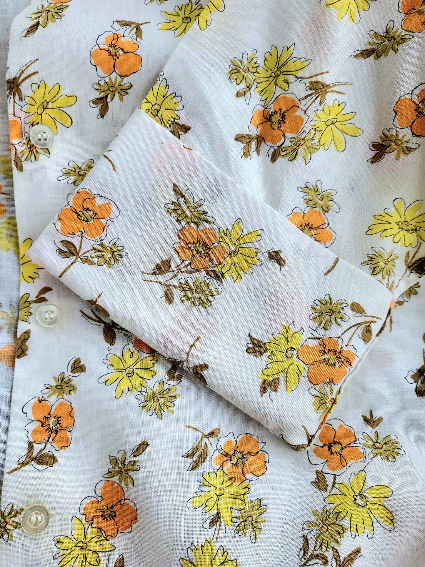 SOLD - Vintage 1950's-1960's "Shapely Classic" Floral Blouse