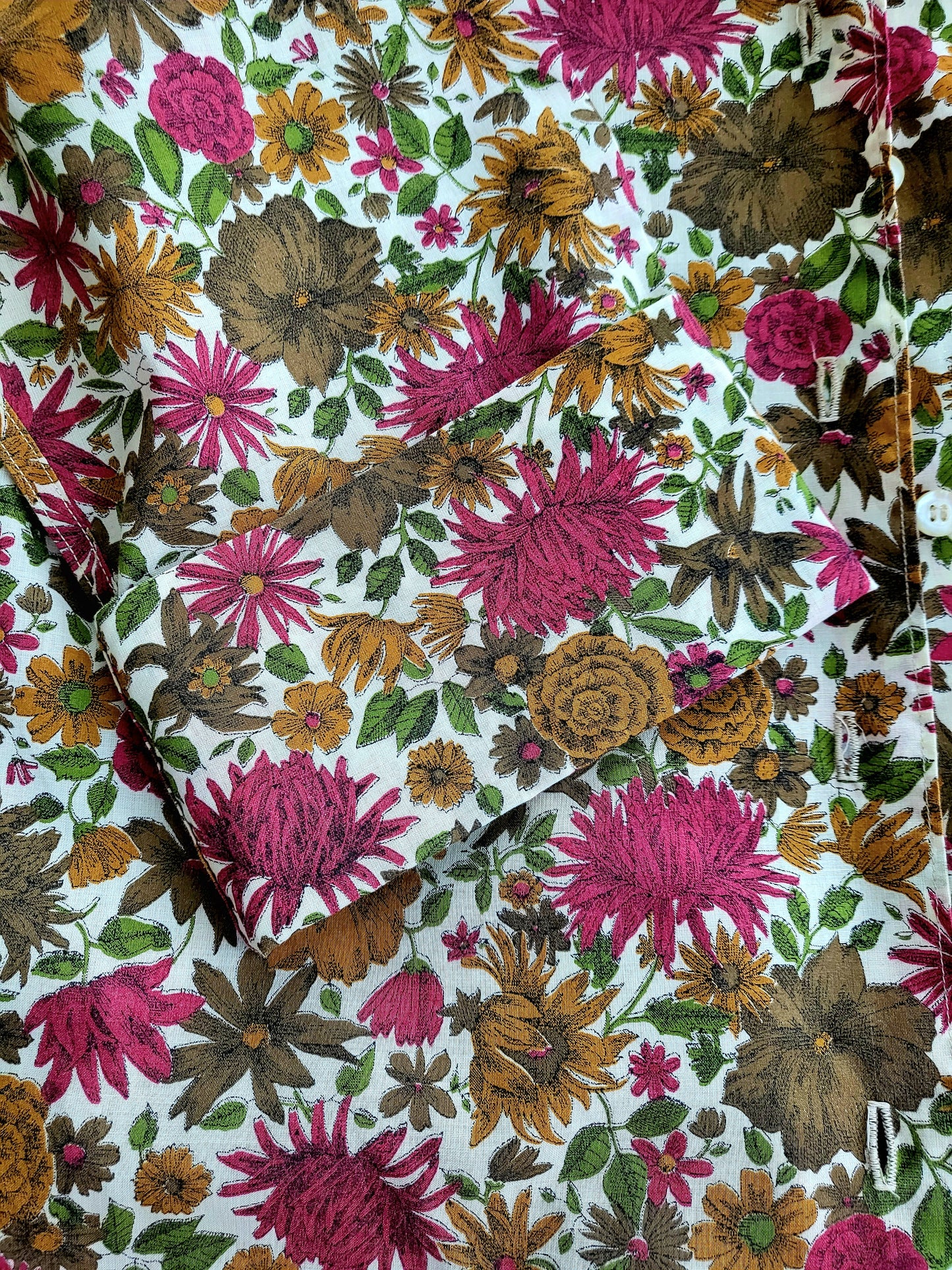 SOLD - Vintage 1950's-1960's "Country Miss" Autumnal Floral Blouse