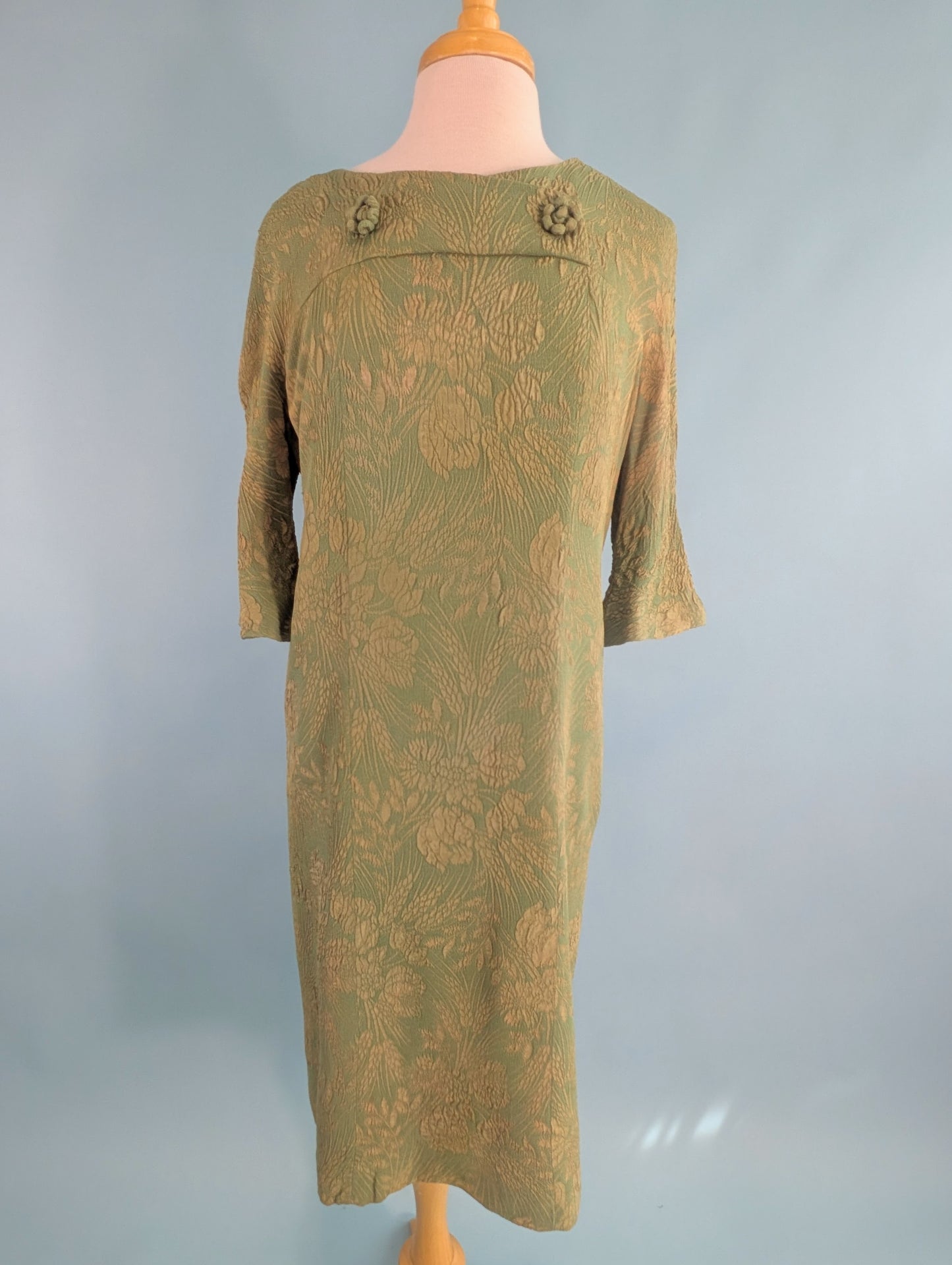 Vintage 1960s Renmor Green Shift Dress