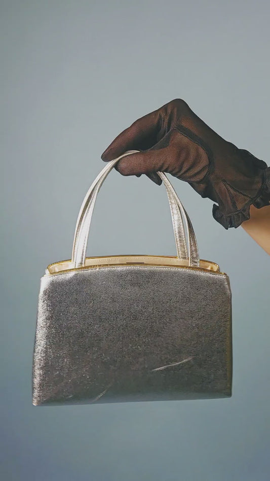 Vintage Silver Lamé  Miss Lewis Handbag