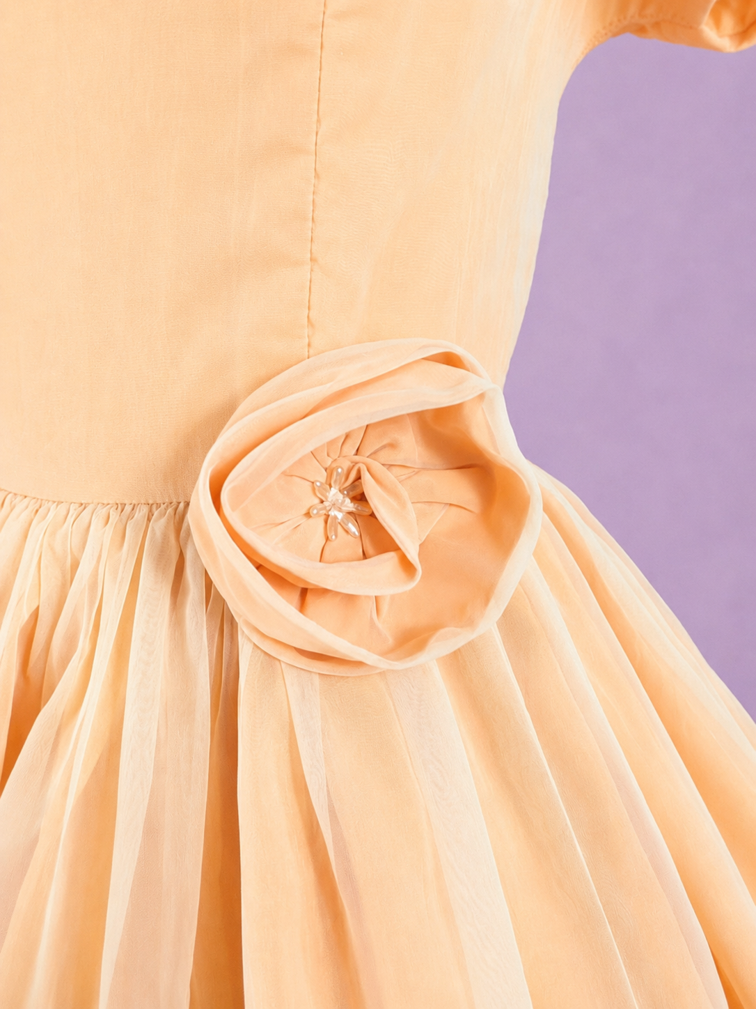 Vintage Mid-Century Peach Occasion Dress