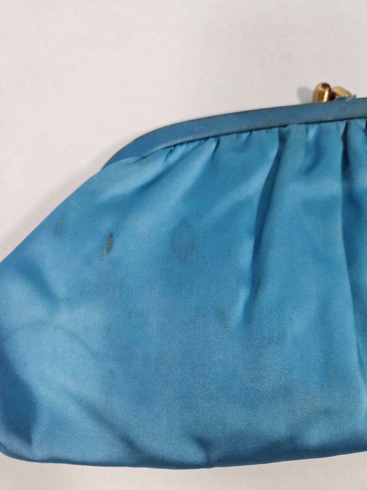 Vintage 1950s-1960s Turquoise Clutch & Gloves Set