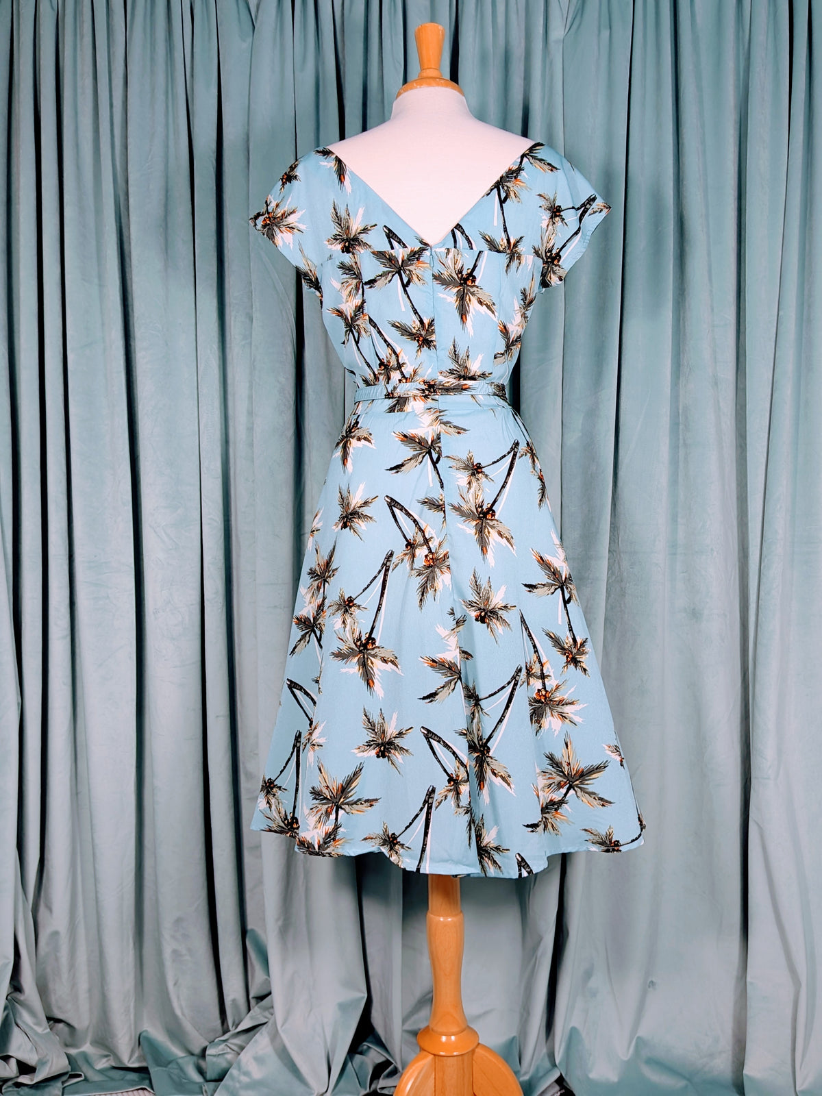 Unique Vintage Blue Hawaiian Dress