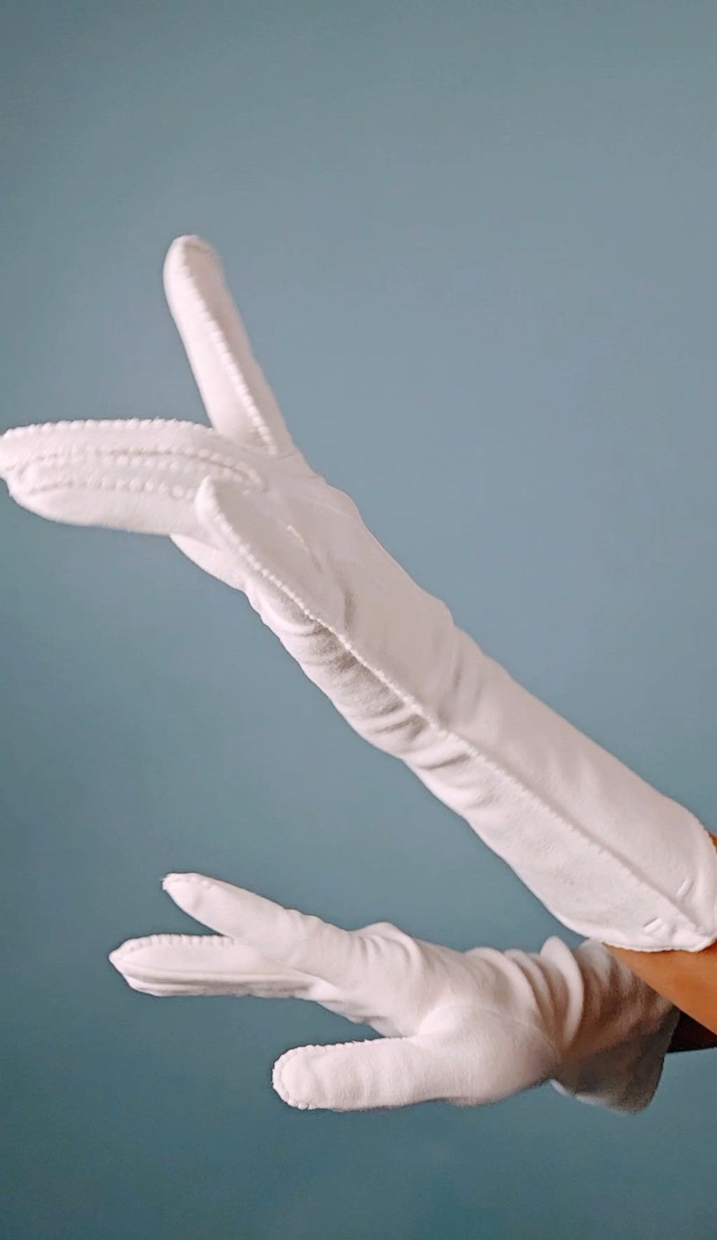 Vintage Mid-Century Van Raalte White Gloves