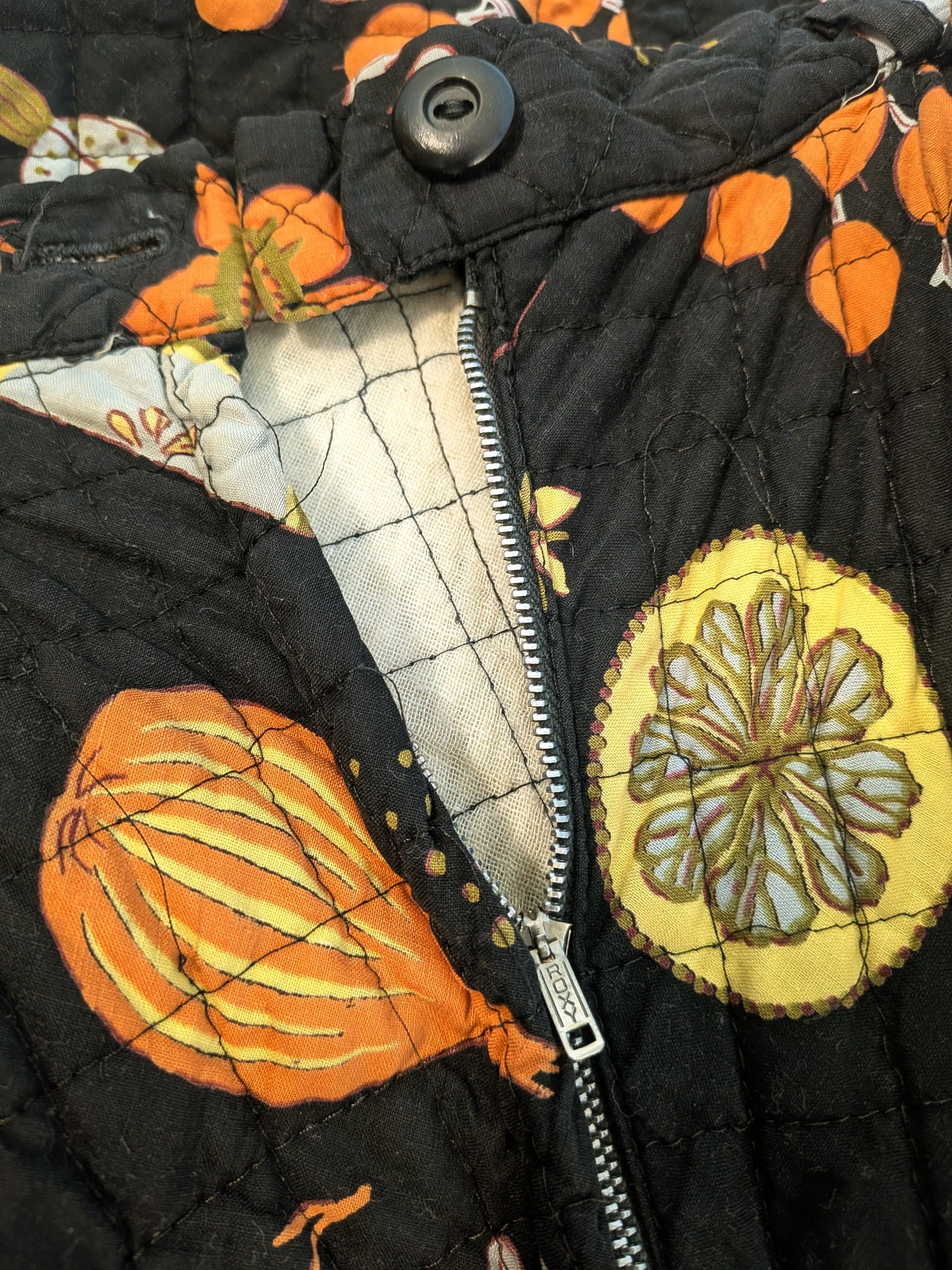 Vintage 1950s Meena Fruit Harvest Quilted Full Skirt