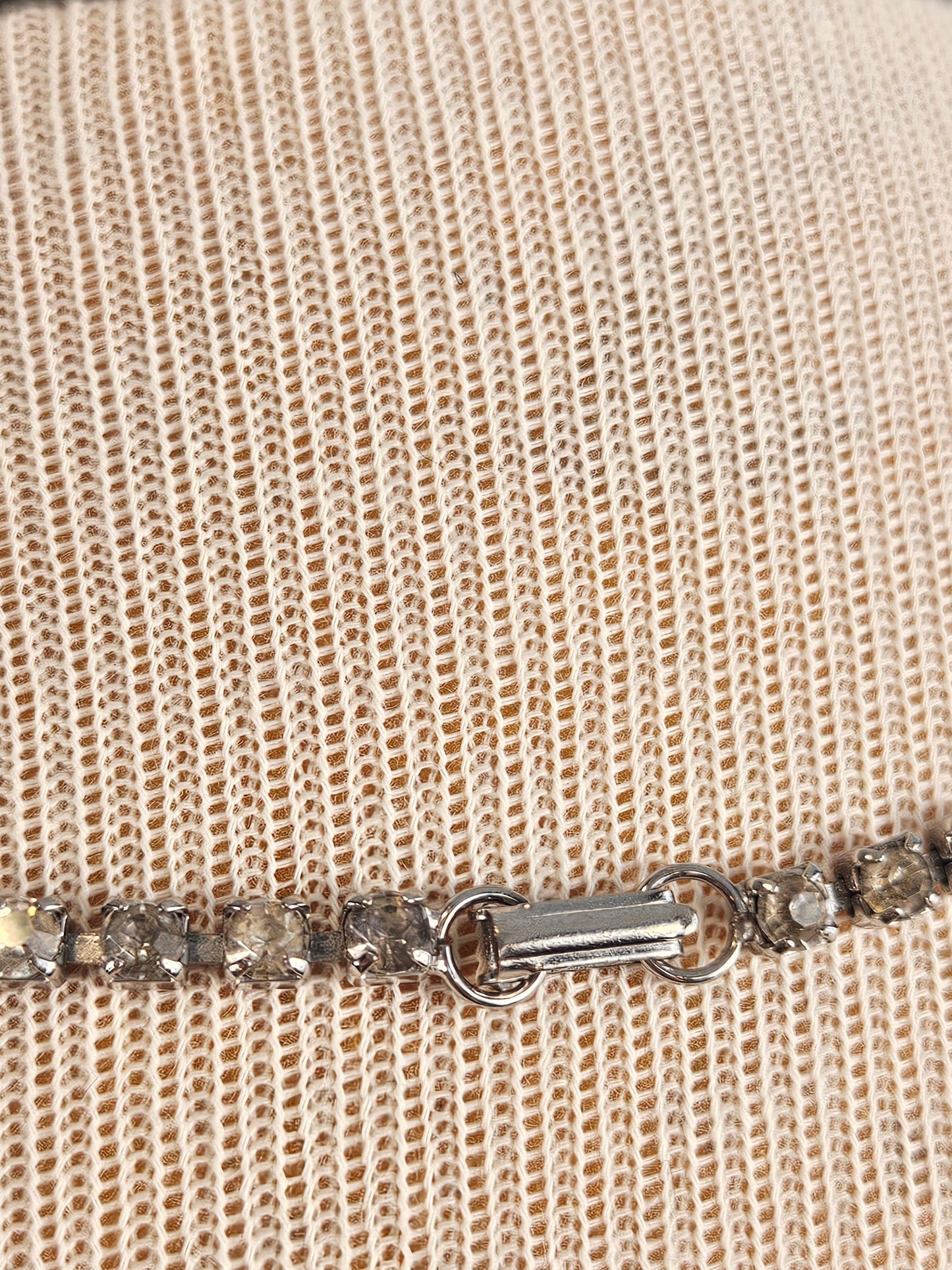 Vintage 1950s Cascade Rhinestone Necklace
