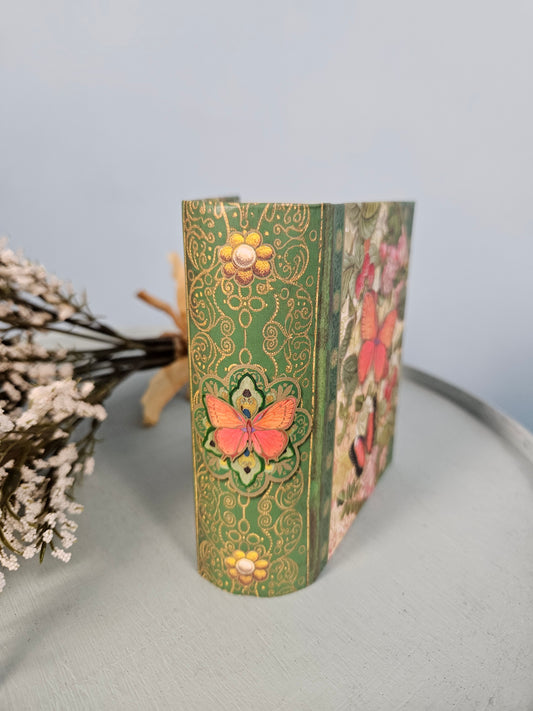 Vintage Style Mini Book Hidden Notes - Green