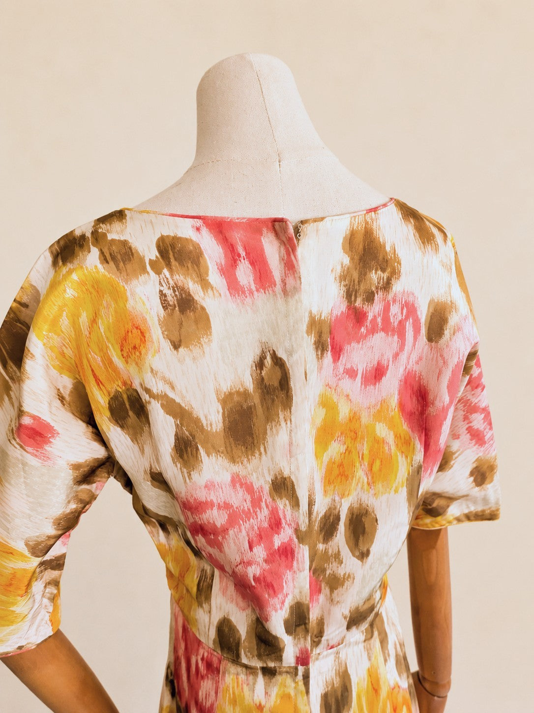 Vintage Mid-Century Floral Dress & Accessories Set