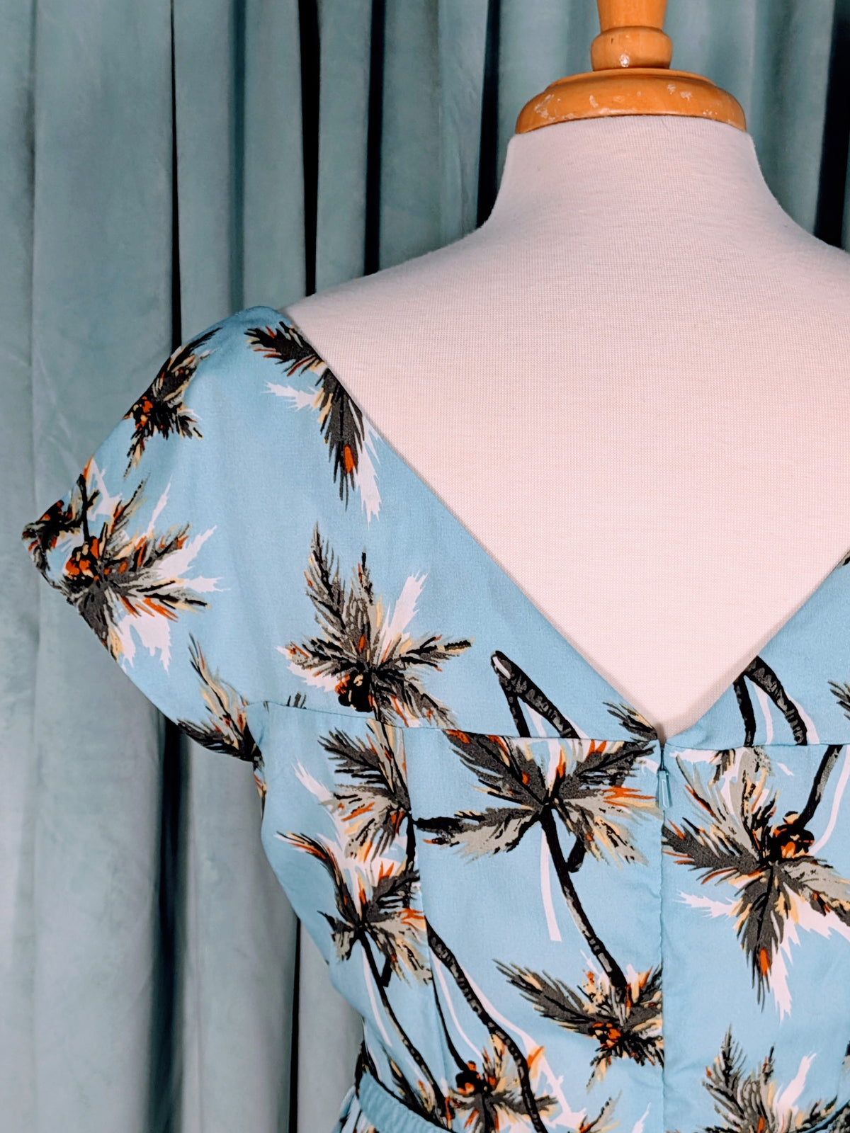 Unique Vintage Blue Hawaiian Dress