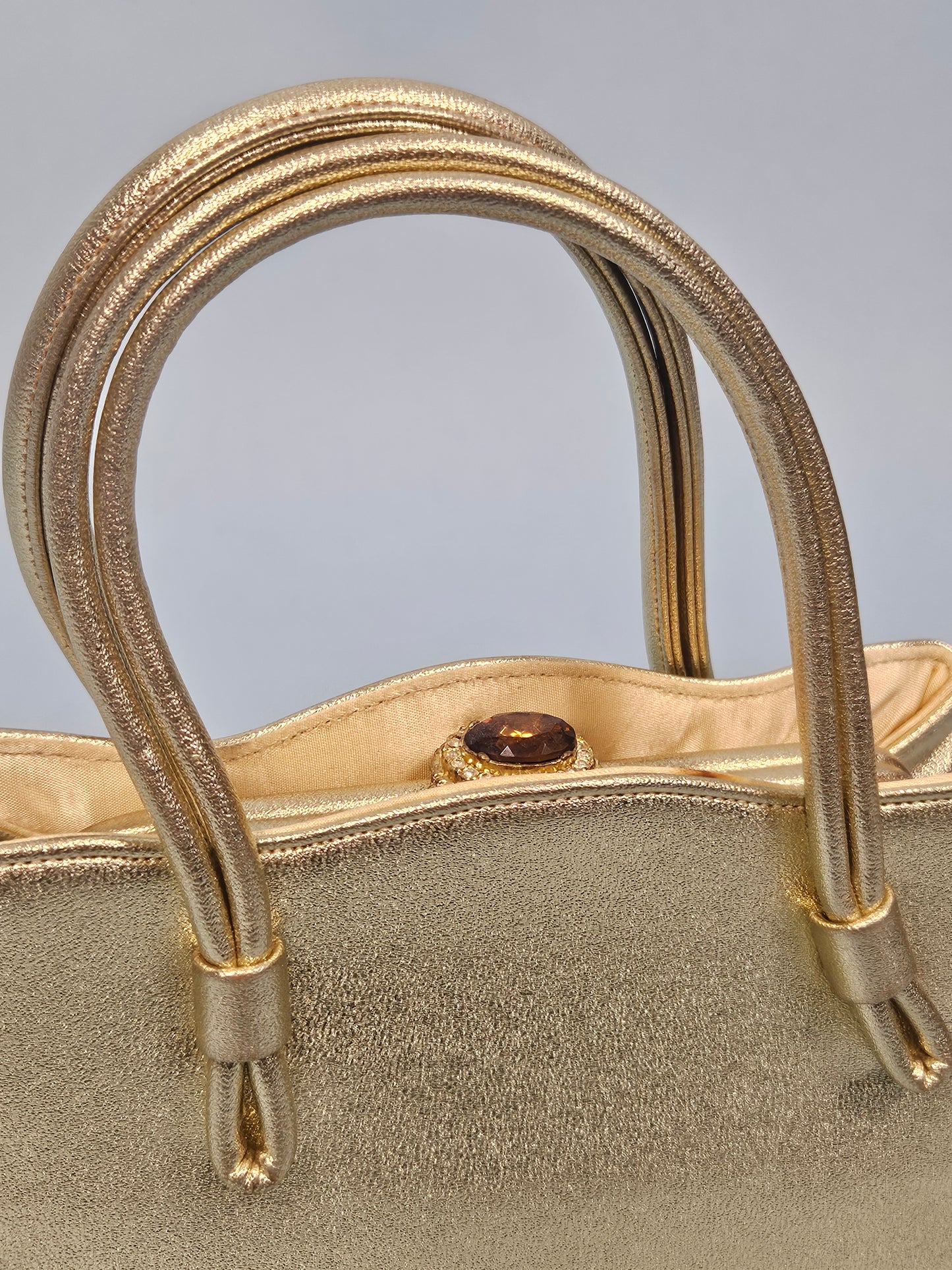 Vintage Gold Lamé  Miss Lewis Handbag
