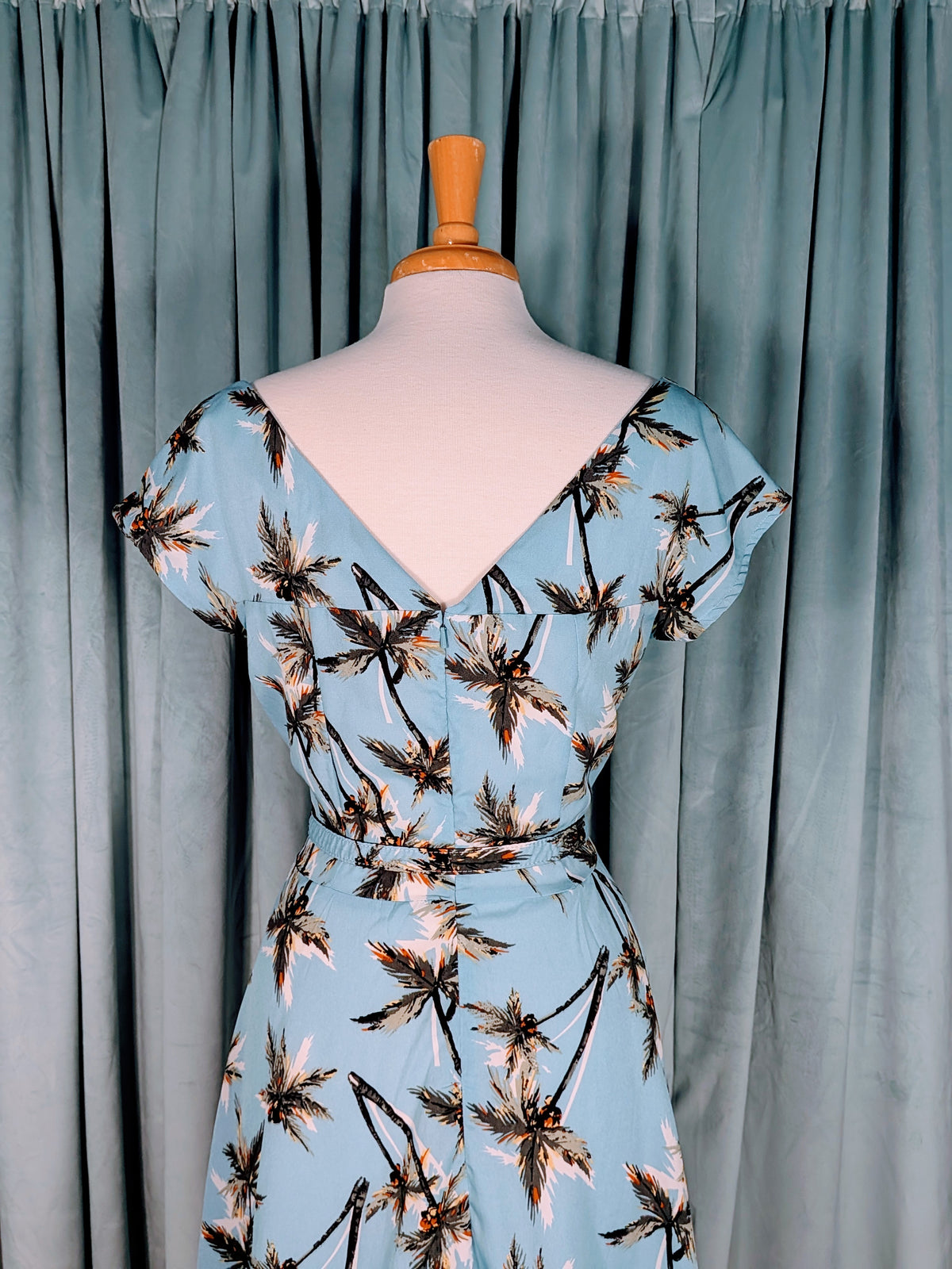 Unique Vintage Blue Hawaiian Dress