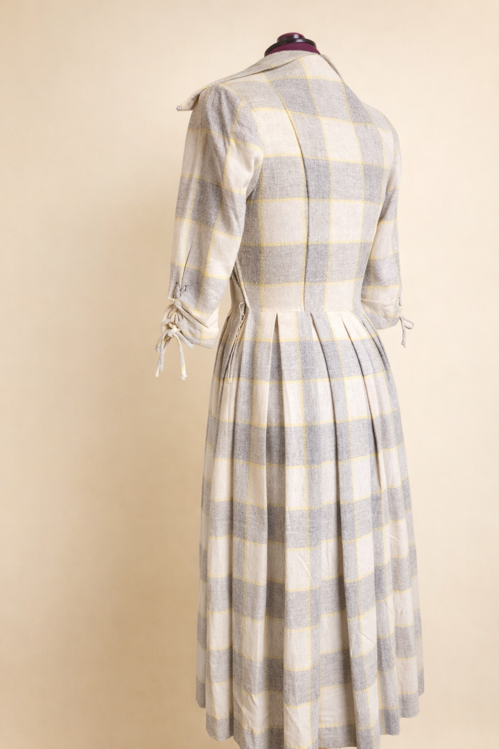 Vintage 1940's - 1950's Carol King Fashions Wool Plaid Dress