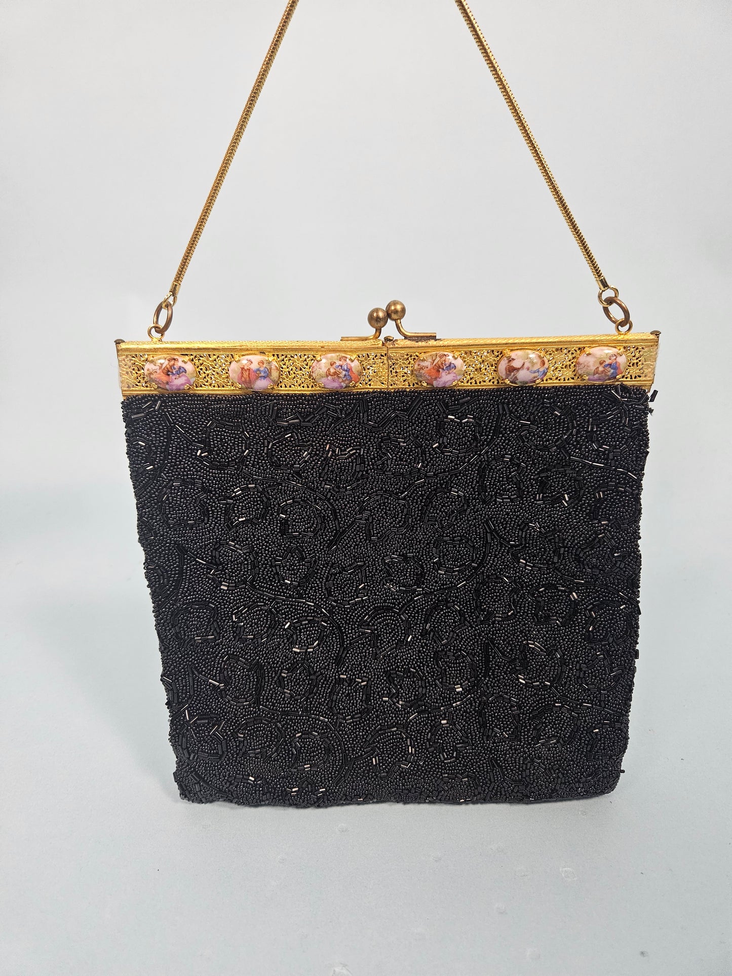 Vintage 1950s Delill Beaded Evening Bag