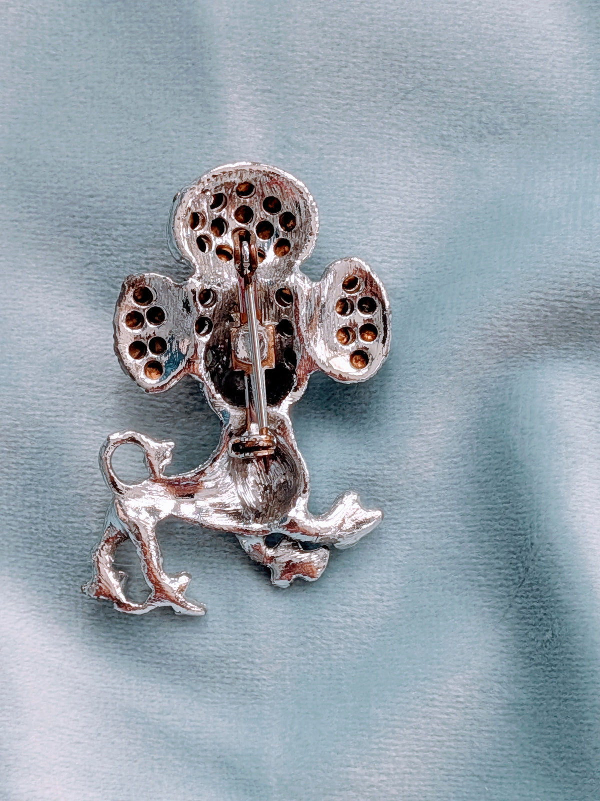 Vintage Mid-Century Silvertone Poodle Brooch