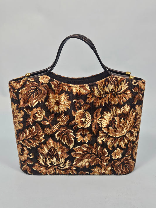 Vintage 1960s Autumnal Tapestry Bag