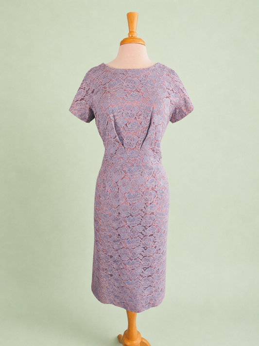 Vintage Mid-Century Henry Lee Lace Pencil Dress