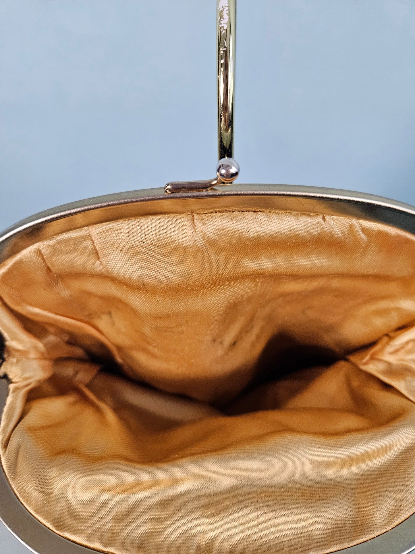 Vintage 1950's- 1960's Black Velvet Clutch