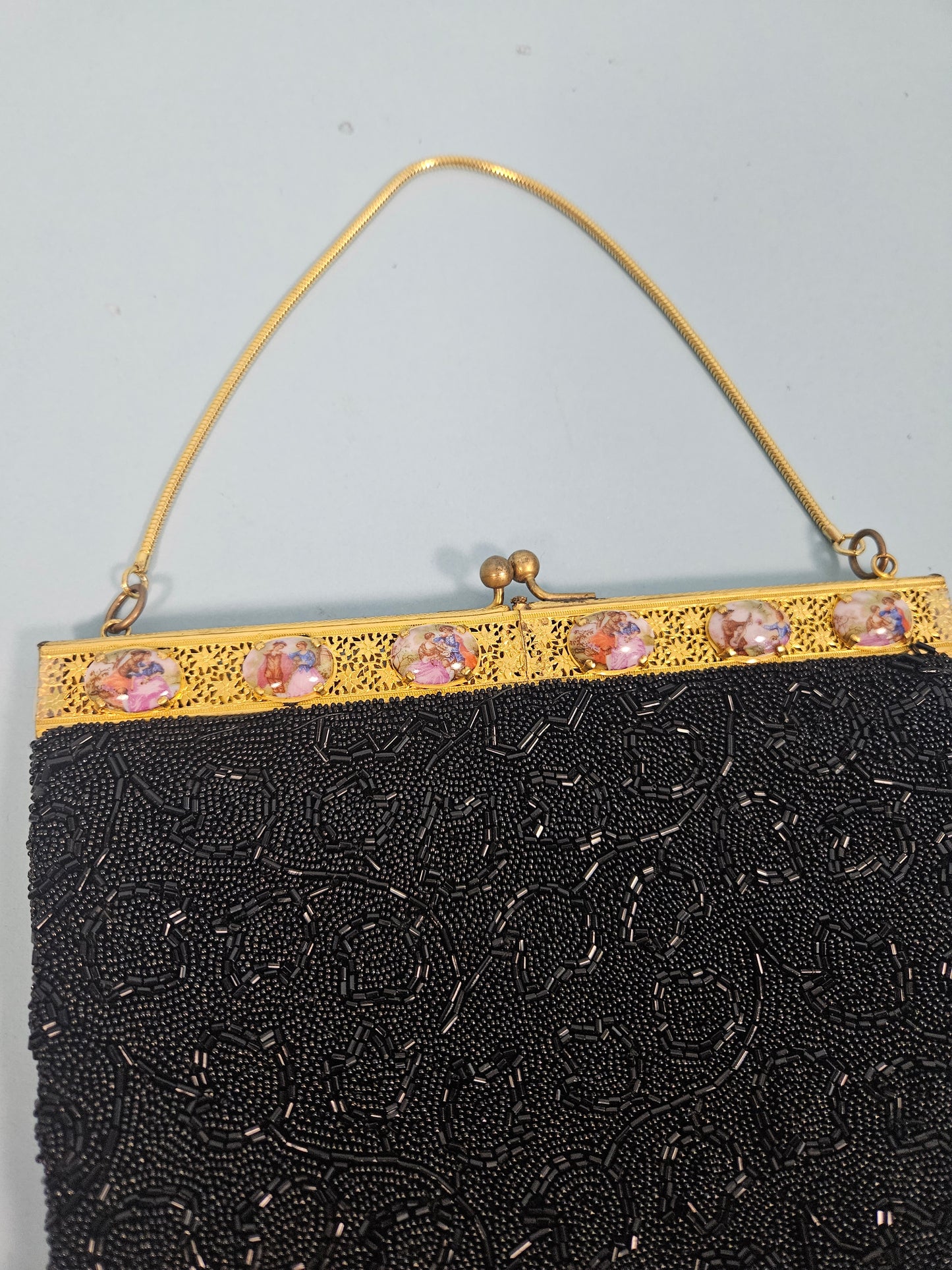 Vintage 1950s Delill Beaded Evening Bag