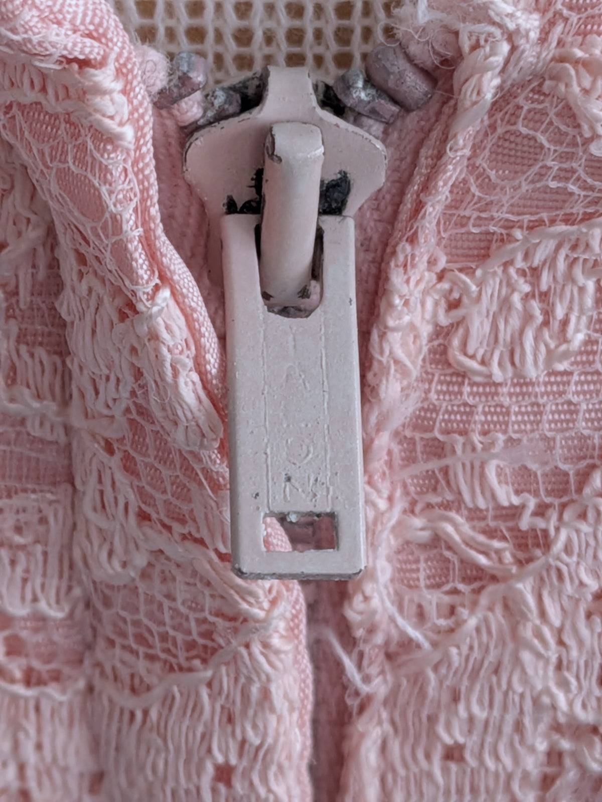 Vintage Mid-Century Pink Lace Pencil Dress