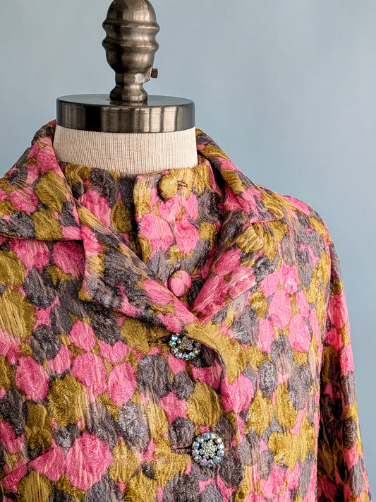Vintage 1960s Tri-Color Floral Three Piece Suit