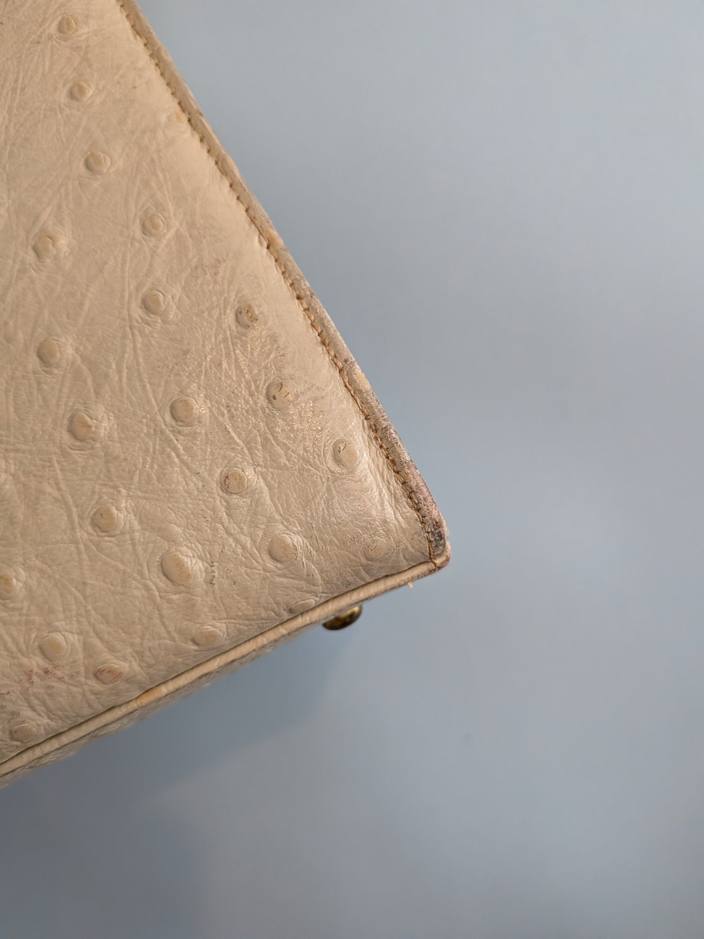Vintage Mid-Century Lesco Lona Ostrich Handbag