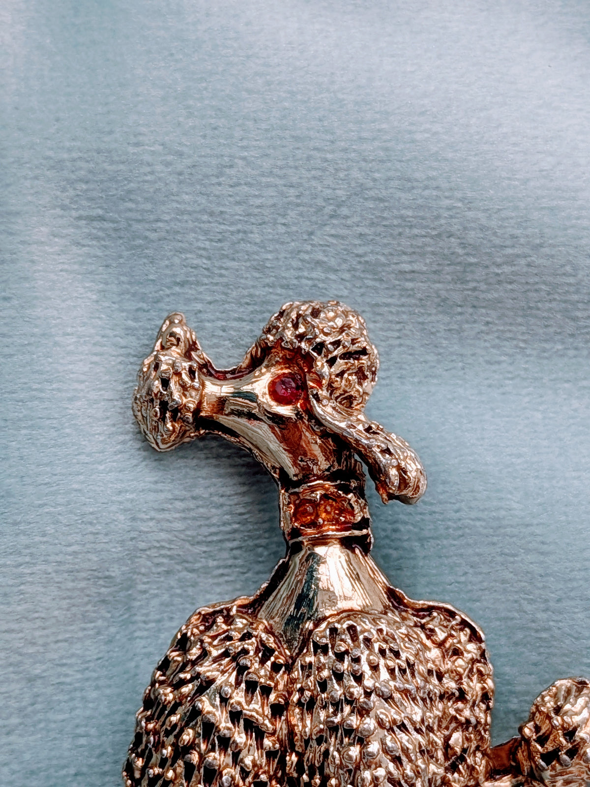 Vintage Mid-Century Golden Poodle Brooch