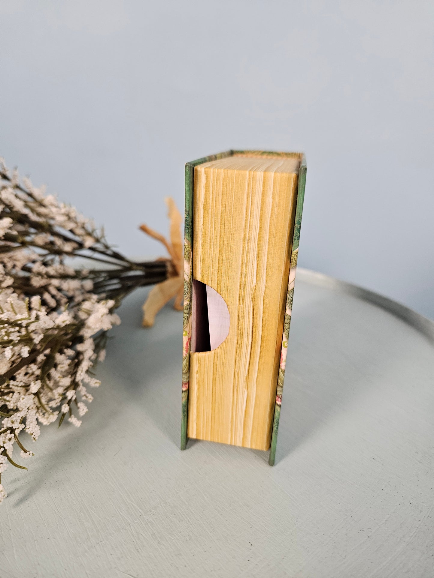 Vintage Style Mini Book Hidden Notes - Green
