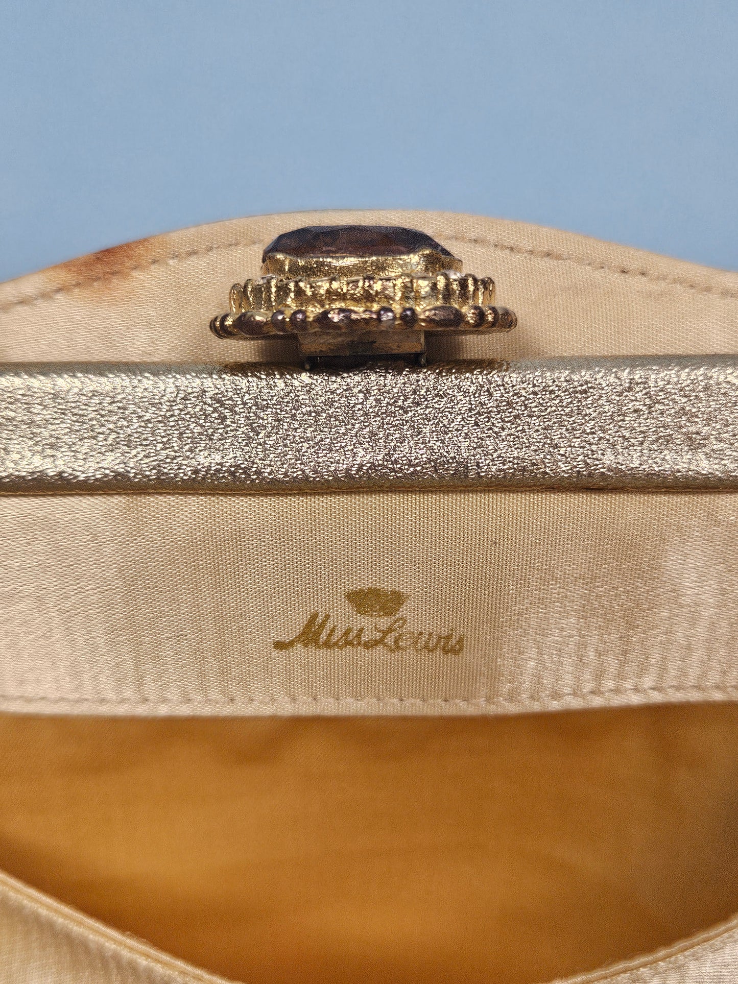 Vintage Gold Lamé  Miss Lewis Handbag