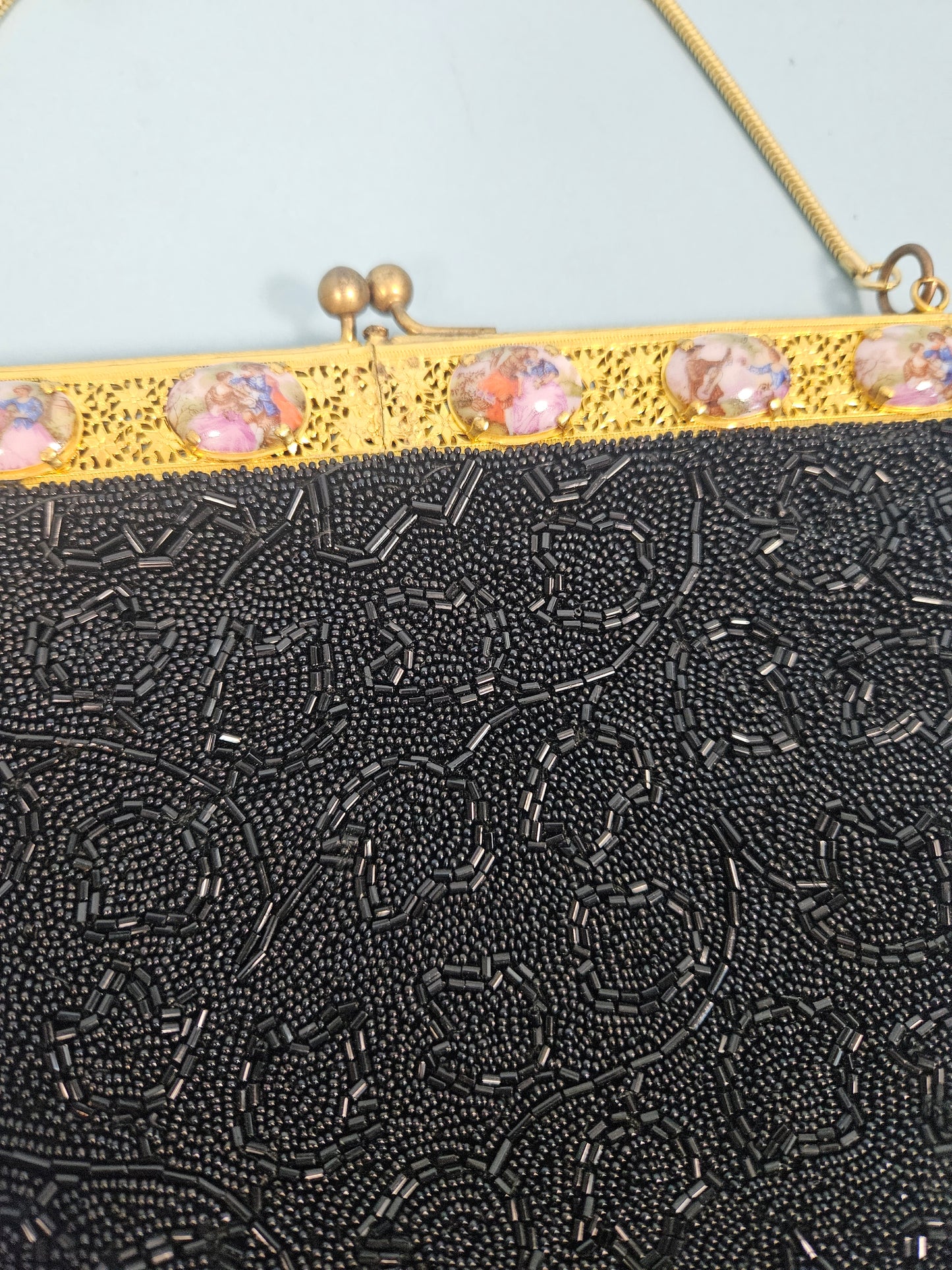 Vintage 1950s Delill Beaded Evening Bag