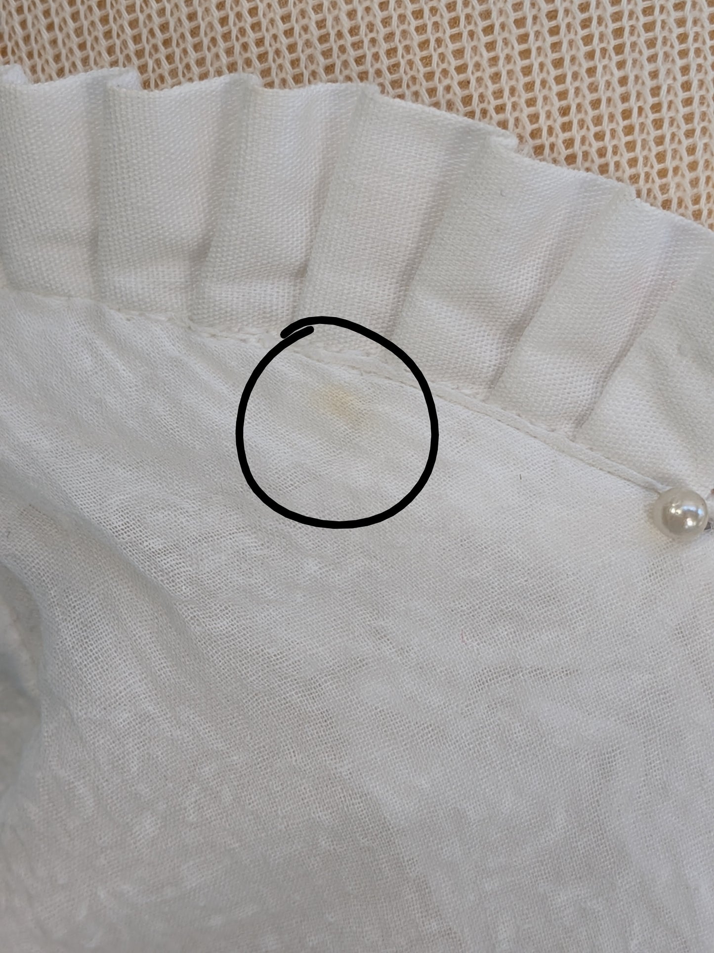 Vintage 1940s White Cotton Maxi Dress