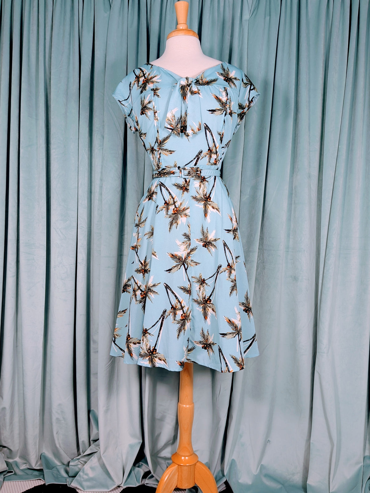 Unique Vintage Blue Hawaiian Dress