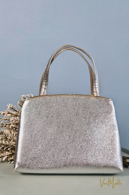 Vintage Silver Lamé  Miss Lewis Handbag