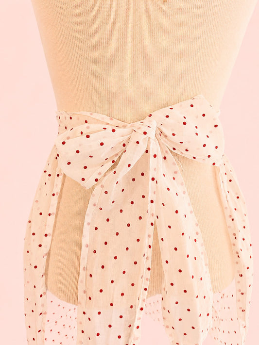 Vintage Mid-Century Red Polka Dot Apron