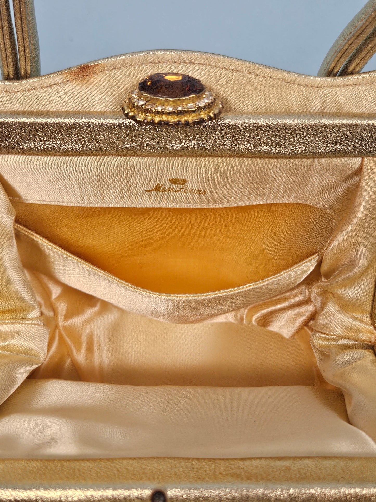 Vintage Gold Lamé  Miss Lewis Handbag