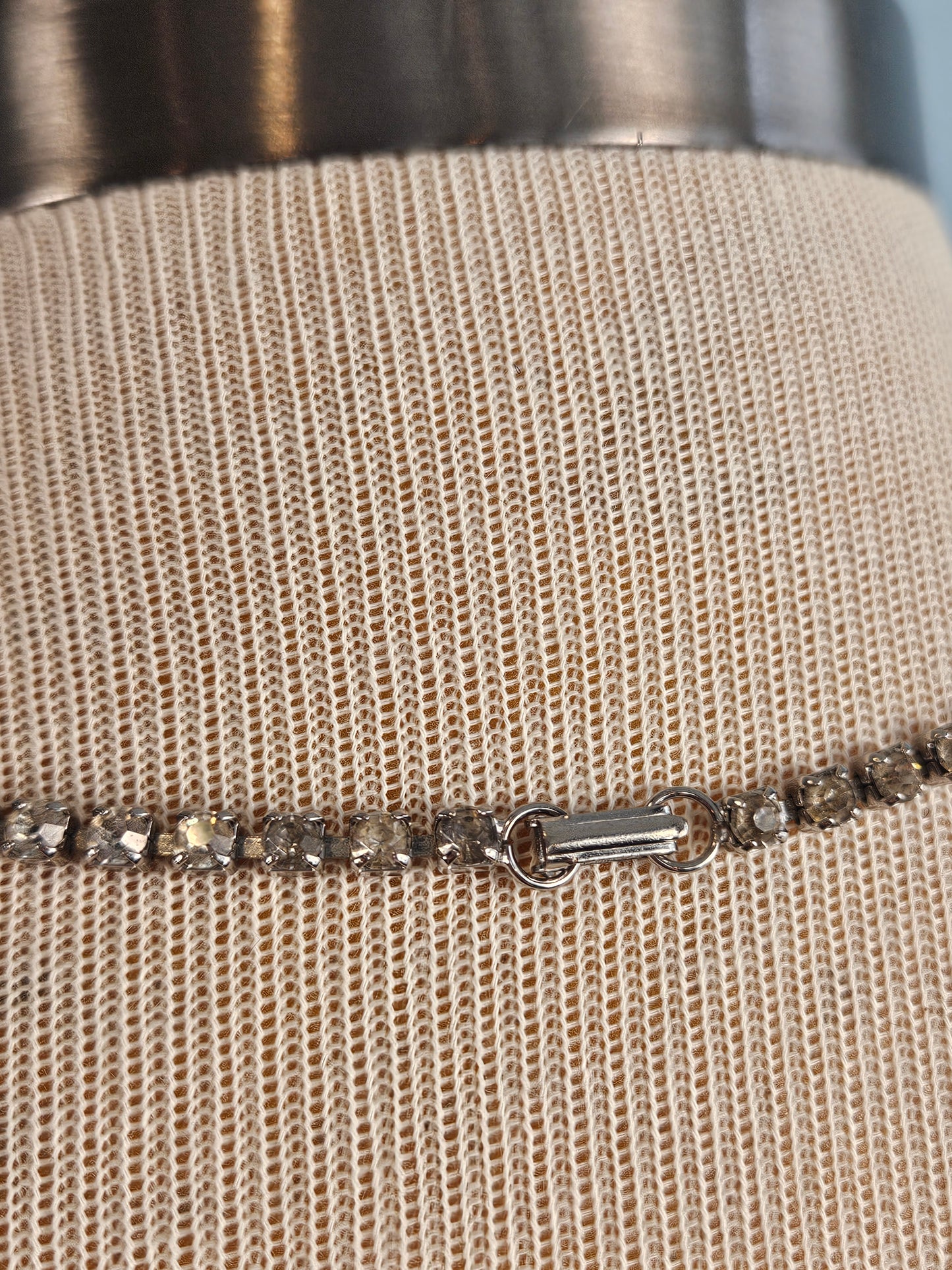 Vintage 1950s Rhinestone Cascade Necklace