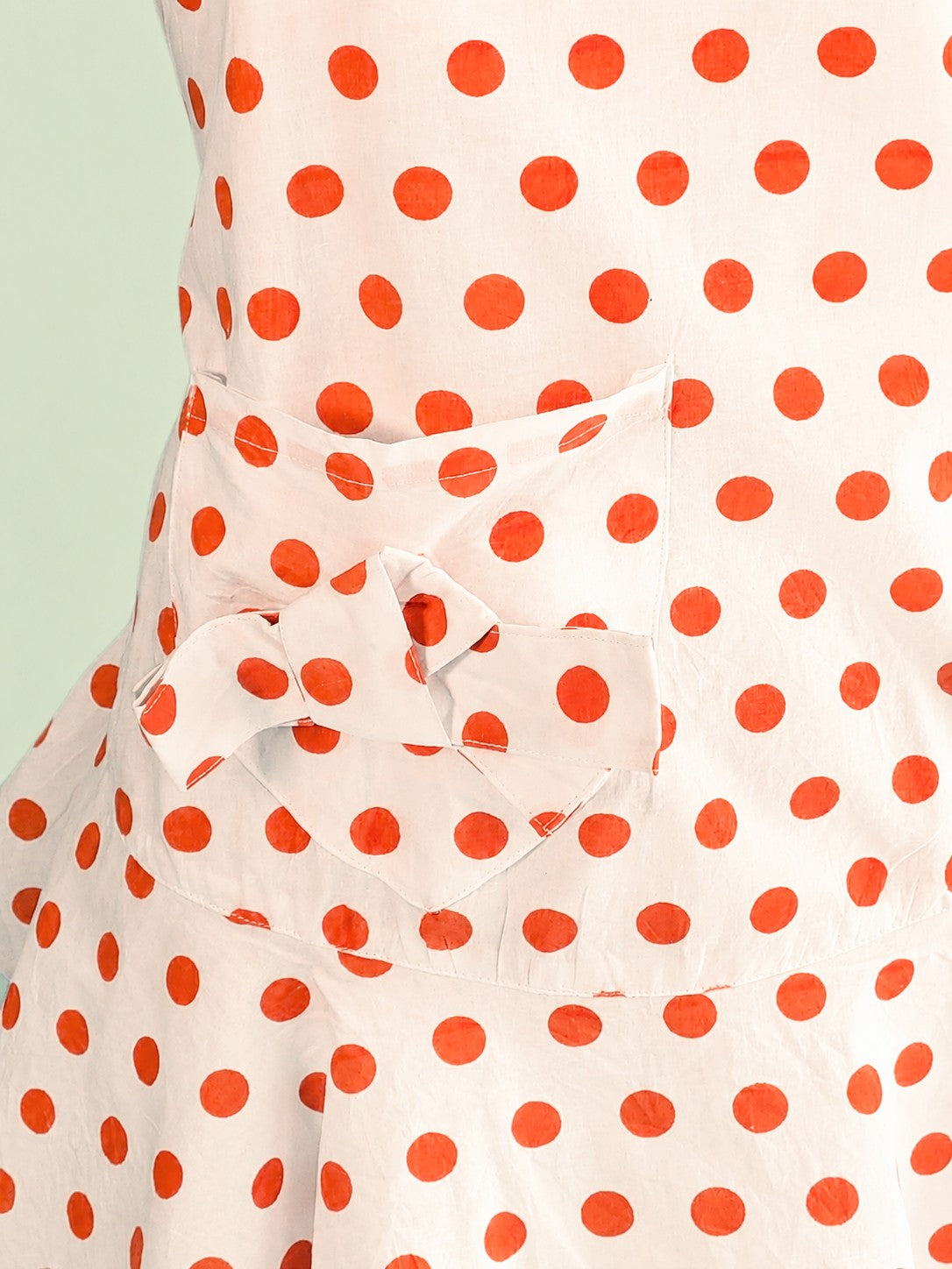 Vintage Style Orange Dot Full Apron