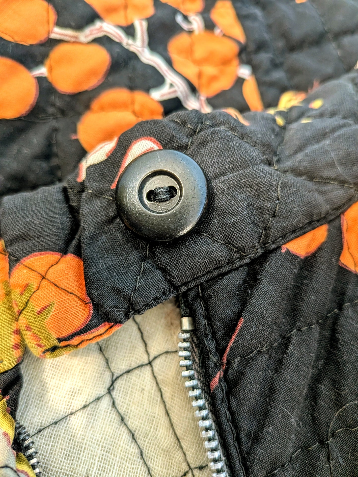 Vintage 1950s Meena Fruit Harvest Quilted Full Skirt