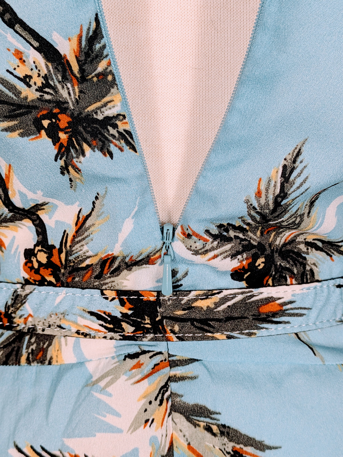 Unique Vintage Blue Hawaiian Dress