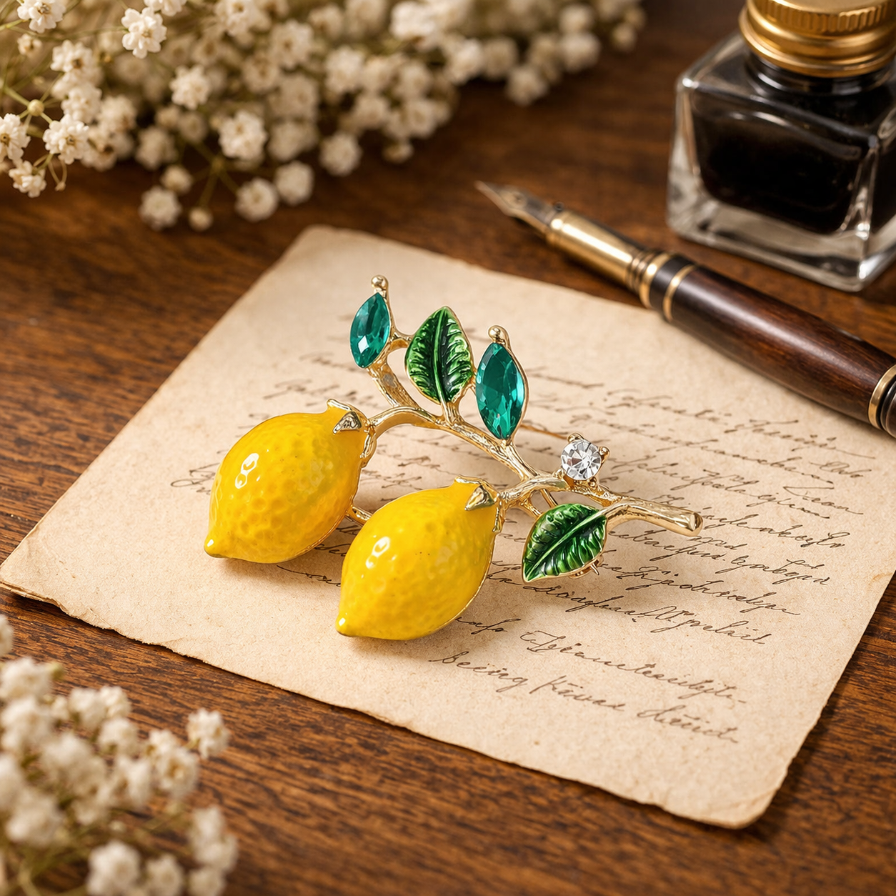 Retro Lemon Brooch