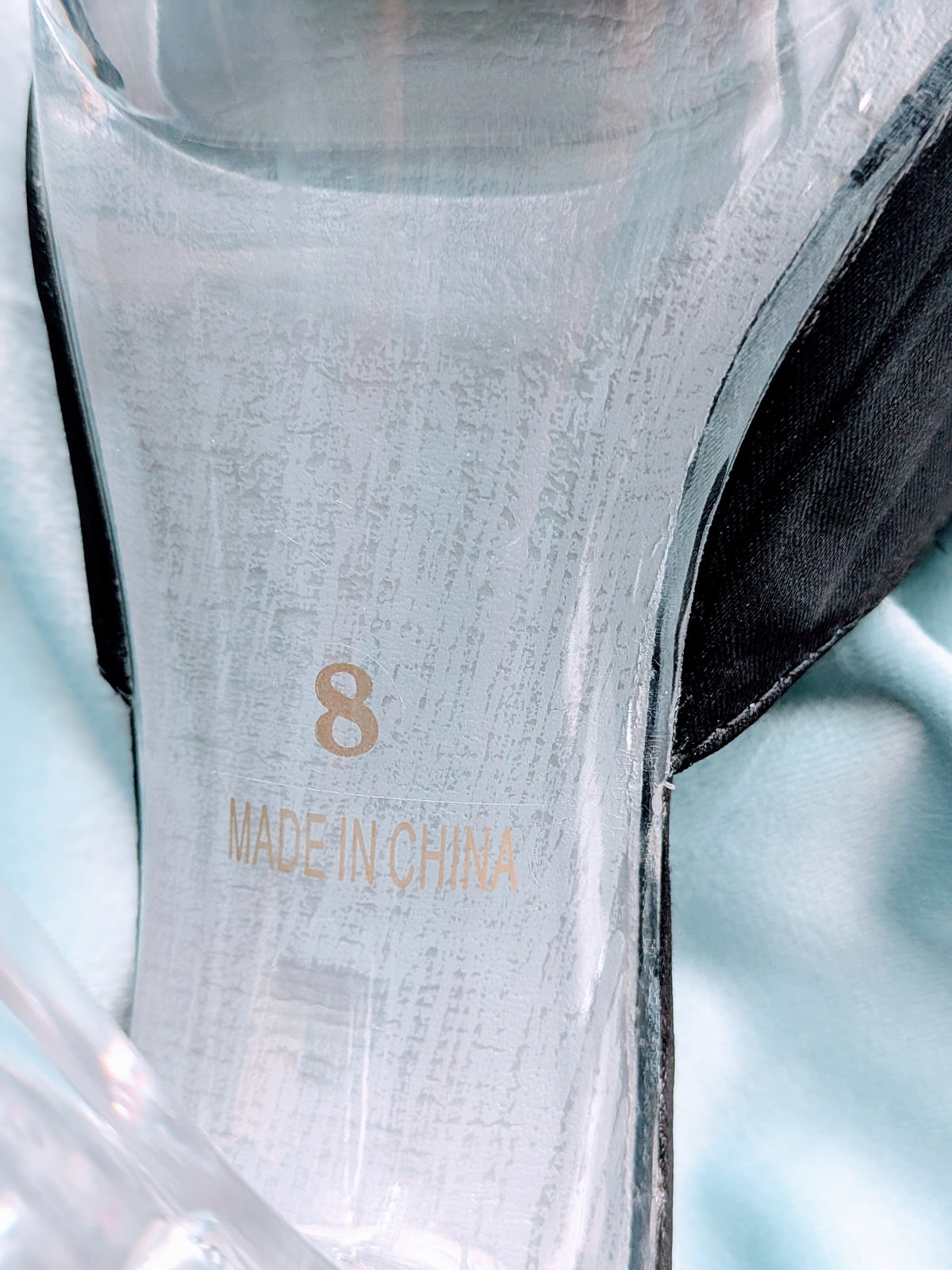 "Ellie" Black Marabou & Clear Lucite Mules